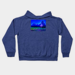 Colorful Field at Sunset Kids Hoodie